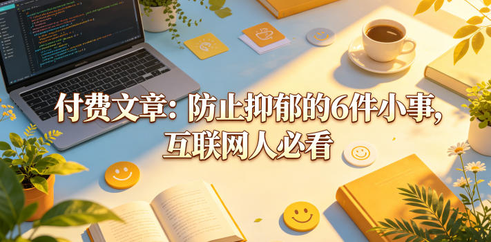 付费文章：防止抑郁的6件小事，互联网人必看！-皮皮网创