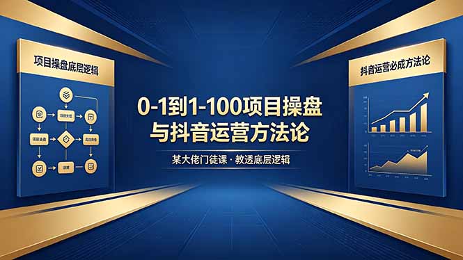 0-1到1-100怎么建？某大佬门徒课教透项目操盘底层逻辑+抖音运营必成方法论-皮皮网创