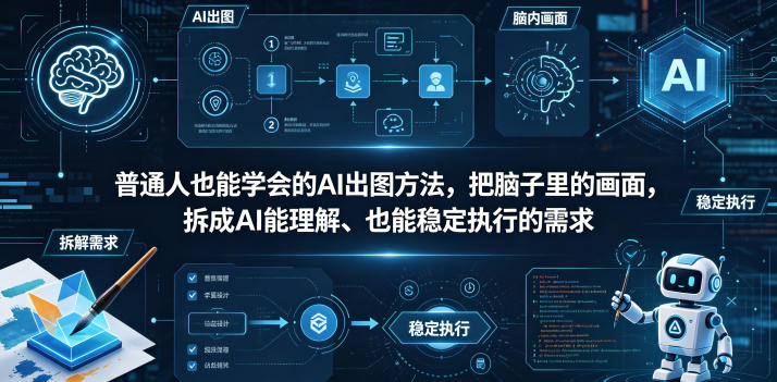 普通⼈也能学会的AI出图⽅法，把脑子里的画面，拆成AI能理解、也能稳定执行的需求【文档】-皮皮网创
