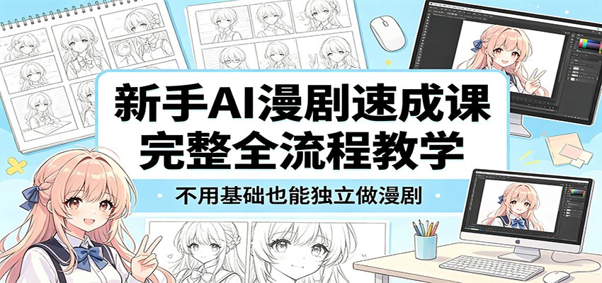 新手AI漫剧速成课：完整全流程教学，不用基础也能独立做漫剧-皮皮网创
