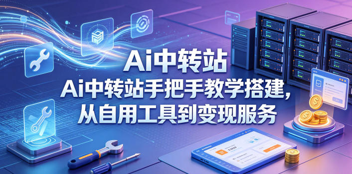 Ai中转站手把手教学搭建,从自用工具到变现服务-皮皮网创
