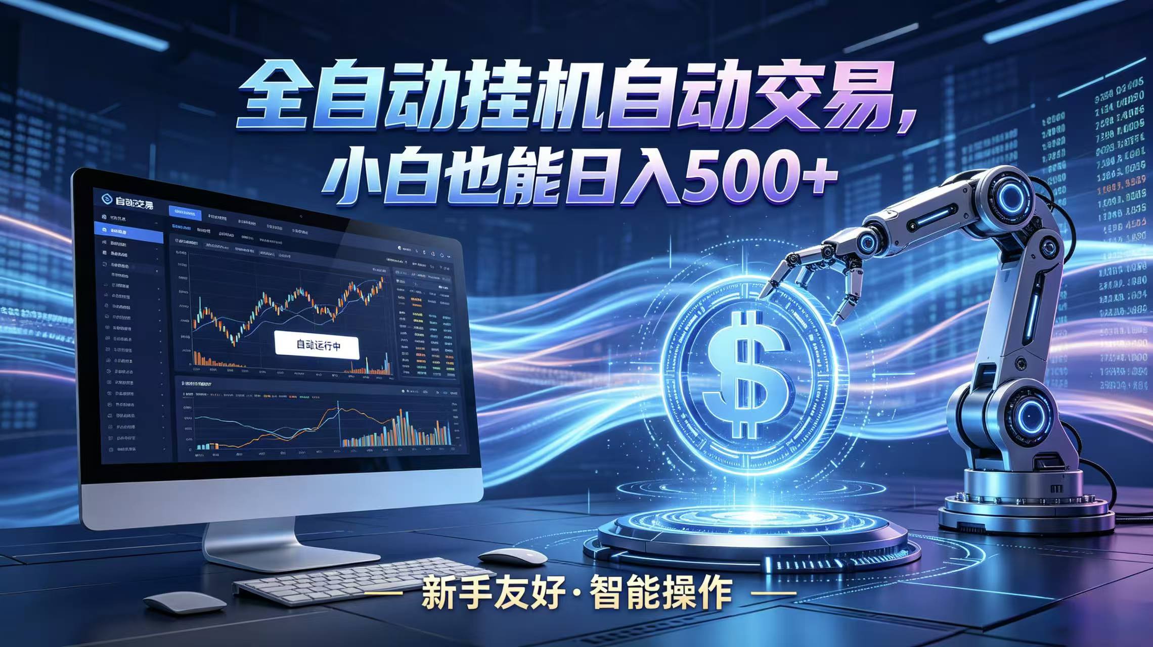 全新智能化交易助手,傻瓜式操作,小白也能快速上手,轻松实现日入500+-皮皮网创