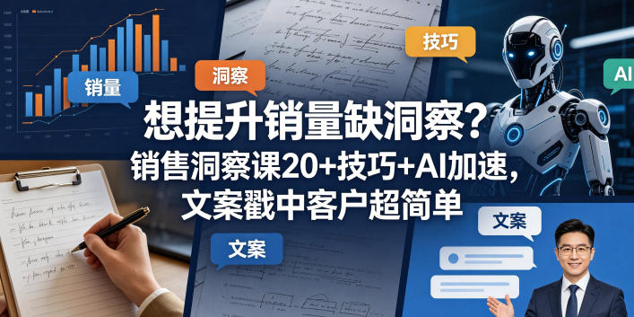 想提升销量缺洞察?销售洞察课20+技巧+AI加速,文案戳中客户超简单【原创双语字幕】-皮皮网创