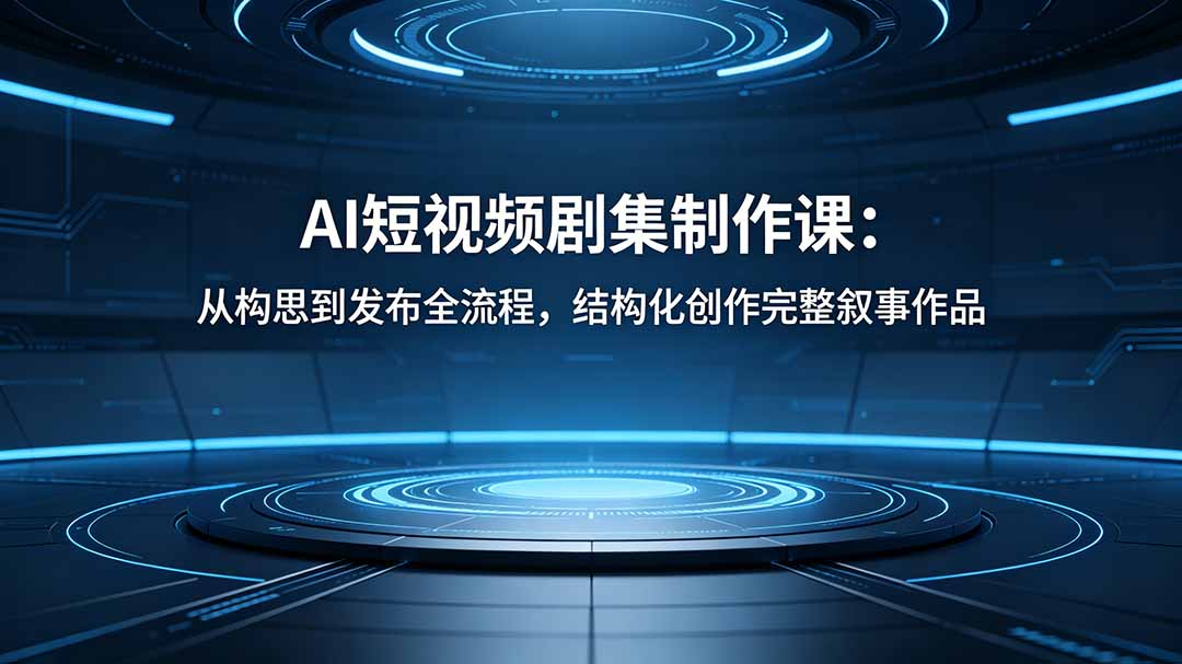 AI短视频剧集制作课：从构思到发布全流程，结构化创作完整叙事作品-皮皮网创