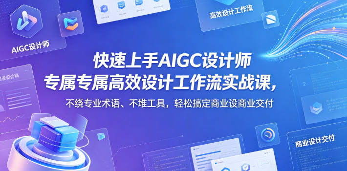 快速上手AIGC设计师专属高效设计工作流实战课，不绕专业术语、不堆工具，轻松搞定商业设计交付-皮皮网创