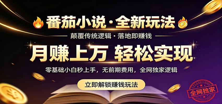番茄小说5月最新独家玩法，稳定落地实测月入过万！-皮皮网创