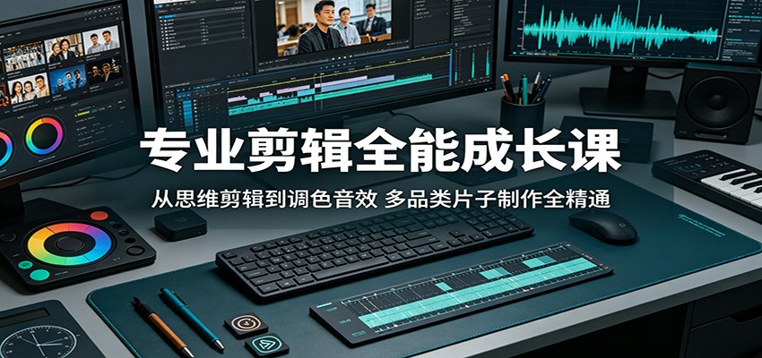 专业剪辑全能成长课：从思维剪辑到调色音效，多品类片子制作全精通-皮皮网创