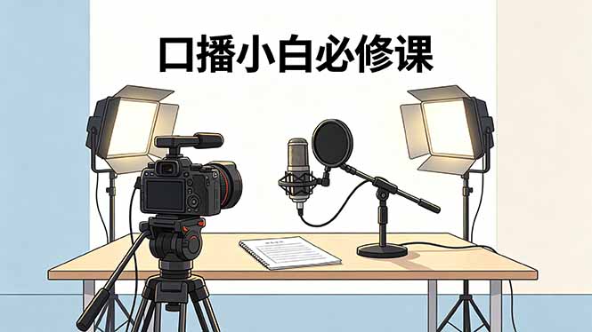 口播小白必修课：录像收音灯光设备+脚本撰写，搭专业级录制场景-皮皮网创