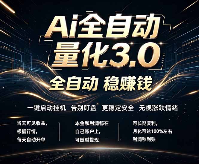 EA黄金量化，全天无人值守，24小时不停干，小白轻松操作，日入1000+-皮皮网创