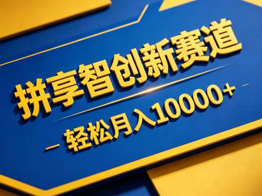 拼享智创新赛道，轻松月入1W+，门槛极低、收益稳定、可长期放大的轻资产项目【揭秘】-皮皮网创