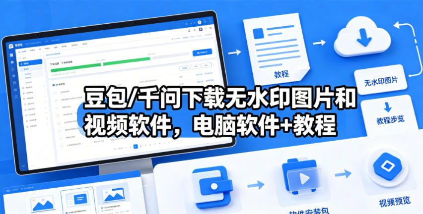 豆包/千问下载无水印图片和视频软件，电脑软件+教程-皮皮网创