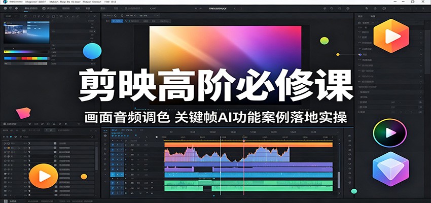 剪映高阶必修课：画面音频调色，关键帧AI功能案例落地实操-皮皮网创