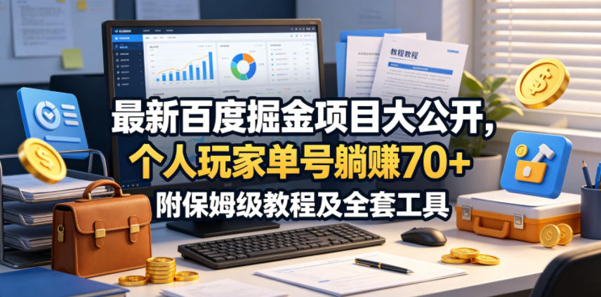 最新百度掘金项目大公开，个人玩家单号躺賺70+，附保姆级教程及全套工具【揭秘】-皮皮网创