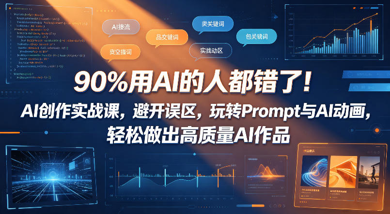 90%用AI的人都错了！AI创作实战课，避开误区，玩转Prompt与AI动画，轻松做出高质量AI作品-皮皮网创