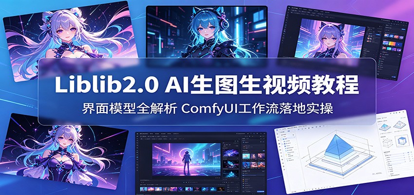 Liblib2.0 AI生图生视频教程:界面模型全解析,ComfyUI工作流落地实操-皮皮网创