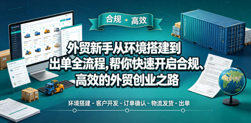 外贸新手从环境搭建到出单全流程，帮你快速开启合规、高效的外贸创业之路-皮皮网创