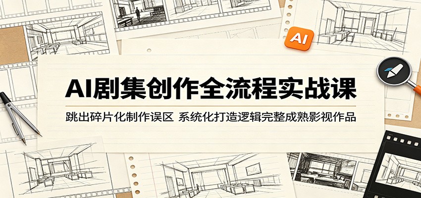 AI剧集创作全流程实战课:跳出碎片化制作误区,系统化打造逻辑完整成熟影视作品-皮皮网创