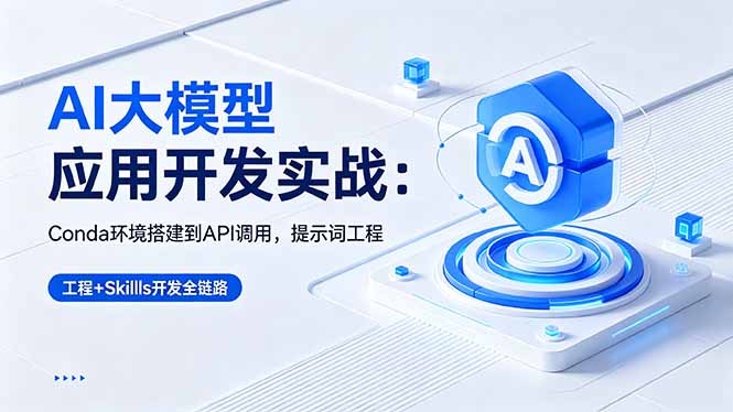 AI 大模型应用开发实战:Conda环境搭建到API调用,提示词工程+Skills开发全链路-皮皮网创
