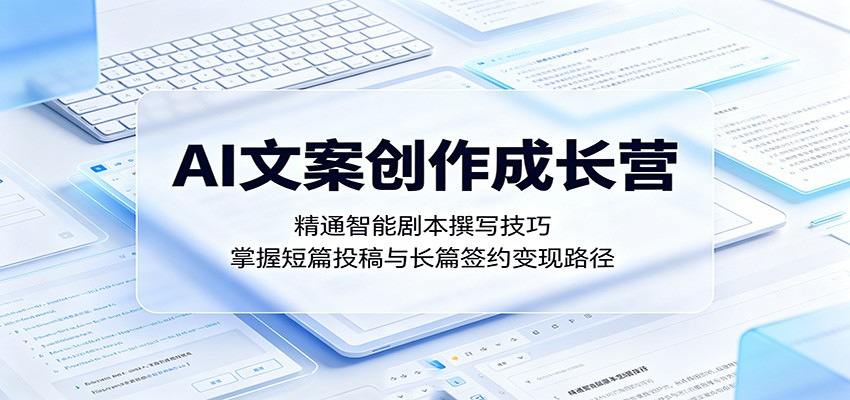 AI文案创作成长营:精通智能剧本撰写技巧,掌握短篇投稿与长篇签约变现路径-皮皮网创