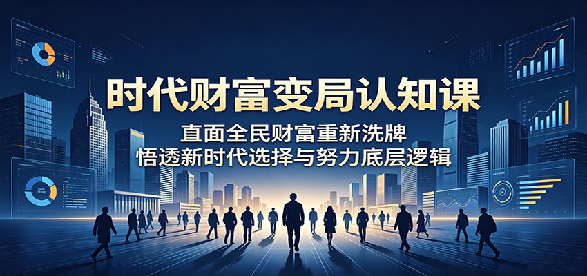 时代财富变局认知课:直面全民财富重新洗牌,悟透新时代选择与努力底层逻辑-皮皮网创