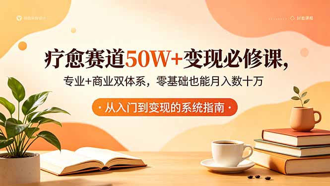 疗愈赛道50W+变现必修课，专业+商业双体系，零基础也能月入数十万-皮皮网创