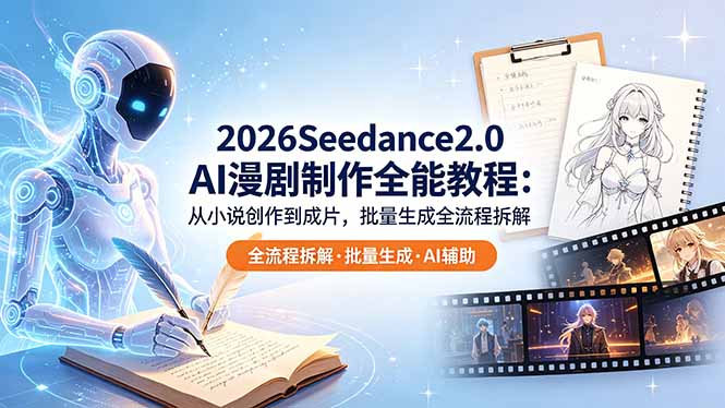 2026Seedance2.0 AI制作全能教程：从小说创作到成片，批量生成全流程拆解-皮皮网创