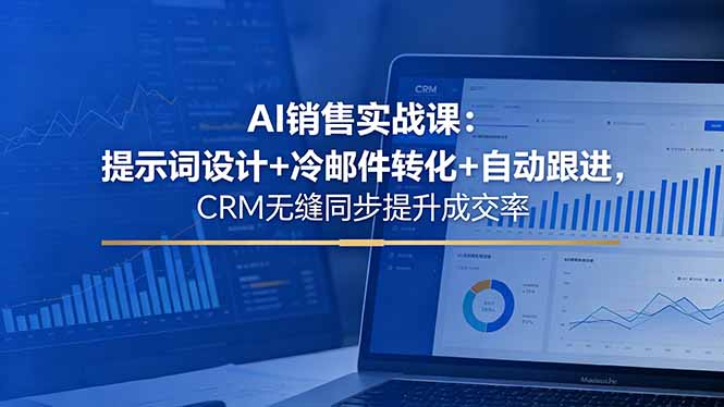 AI销售实战课：提示词设计+冷邮件转化+自动跟进，CRM无缝同步提升成交率-皮皮网创