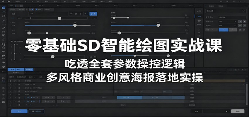 零基础SD智能绘图实战课：吃透全套参数操控逻辑，多风格商业创意海报落地实操-皮皮网创