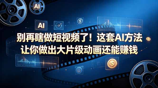 别再瞎做短视频了！这套 AI 方法让你做出大片级动画还能赚钱【原创双语字幕】-皮皮网创
