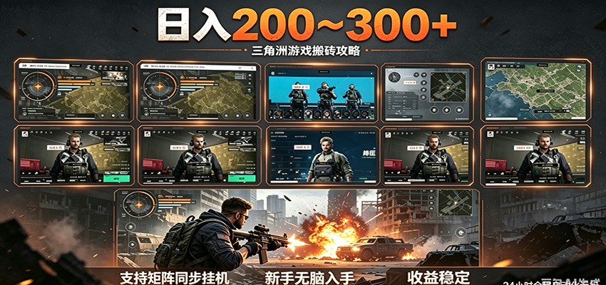 日入200~300+ 三角洲全自动搬砖项目，新手零门槛即可无脑入手-皮皮网创