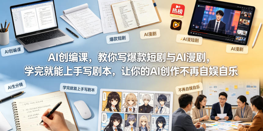 AI创编课，教你写爆款短剧与AI漫剧，学完就能上手写剧本，让你的AI创作不再自娱自乐(更新0521)-皮皮网创