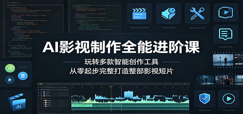 AI影视制作全能进阶课:玩转多款智能创作工具,从零起步完整打造整部影视短片-皮皮网创