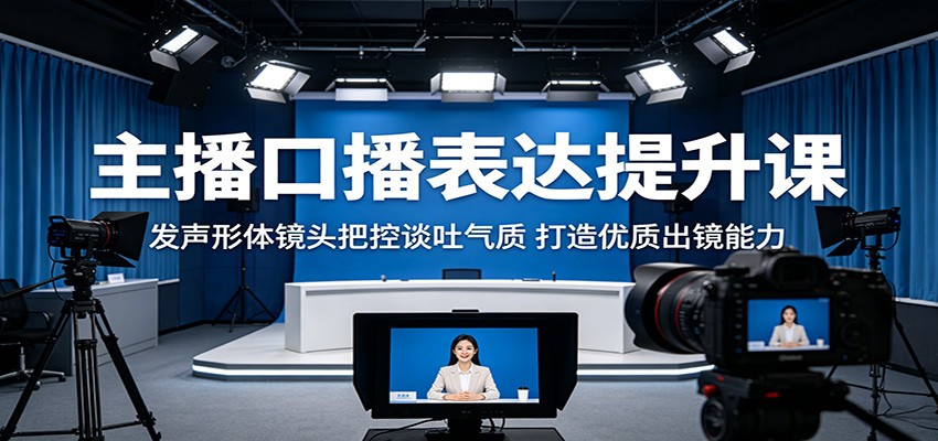 主播口播表达提升课：发声形体镜头把控谈吐气质，打造优质出镜能力-皮皮网创