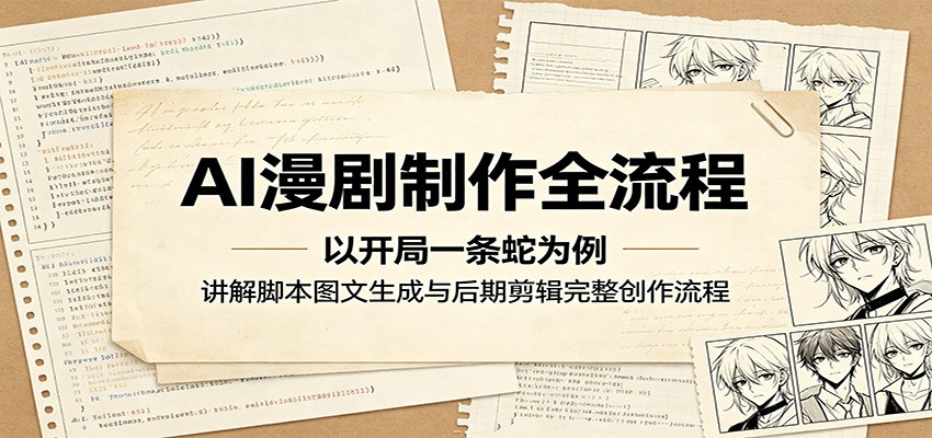 AI漫剧制作全流程：以开局一条蛇为例，讲解脚本图文生成与后期剪辑完整创作流程-皮皮网创