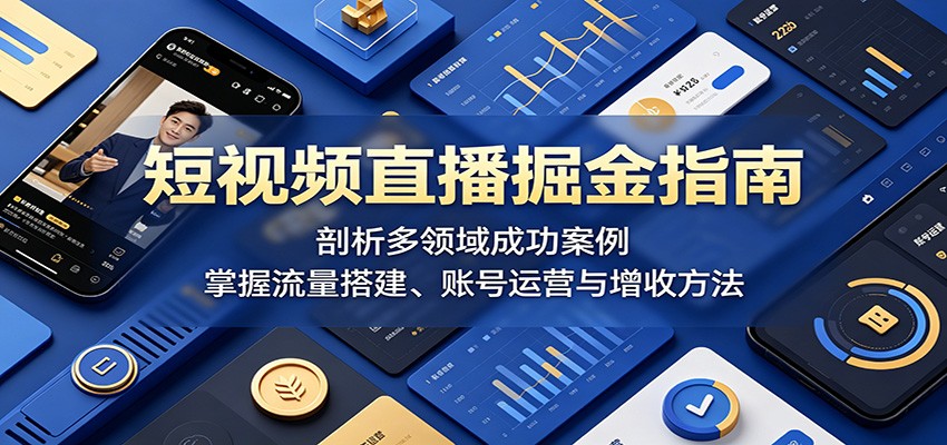 短视频直播掘金指南:剖析多领域成功案例,掌握流量搭建、账号运营与增收方法-皮皮网创