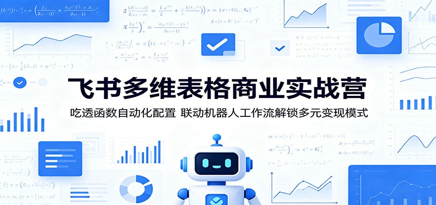 飞书多维表格商业实战营:吃透函数自动化配置,联动机器人工作流解锁多元变现模式-皮皮网创