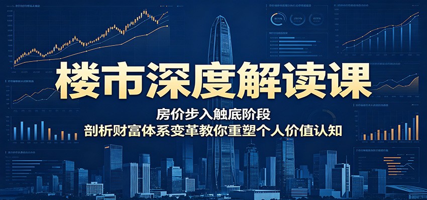 楼市深度解读课:房价步入触底阶段,剖析财富体系变革教你重塑个人价值认知-皮皮网创