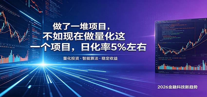 做了一堆项目，不如现在做量化这一个项目，模式简单，收益可控-皮皮网创