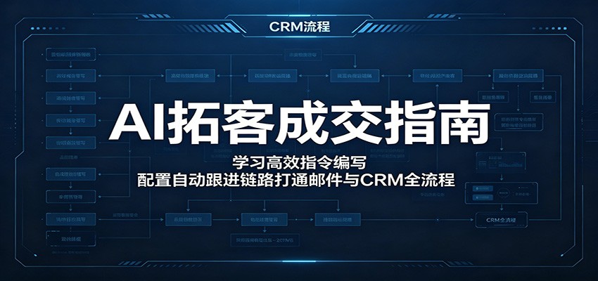 AI拓客成交指南:学习高效指令编写,配置自动跟进链路打通邮件与CRM全流程-皮皮网创