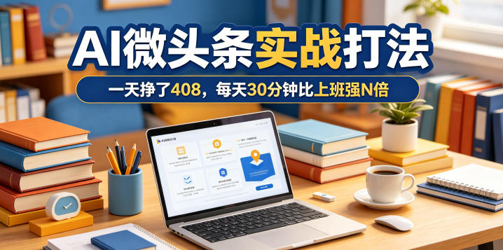 一天挣了408，AI微头条实战打法，每天30分钟比上班强N倍-皮皮网创