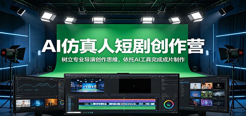 AI仿真人短剧创作营:树立专业导演创作思维,依托AI工具完成成片制作-皮皮网创