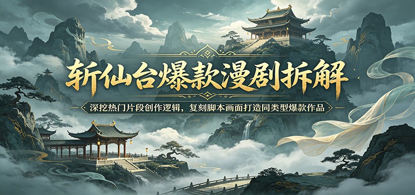 斩仙台爆款漫剧拆解：深挖热门片段创作逻辑，复刻脚本画面打造同类型爆款作品-皮皮网创