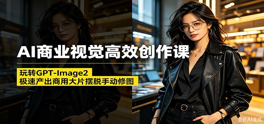 AI商业视觉高效创作课：玩转GPT-Image2，极速产出商用大片摆脱手动修图(更新)-皮皮网创