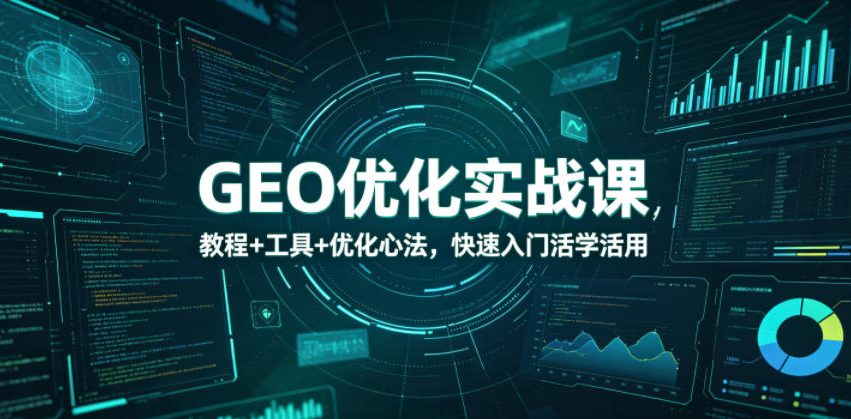 GEO优化实战课，教程+工具+优化心法，快速入门活学活用-皮皮网创