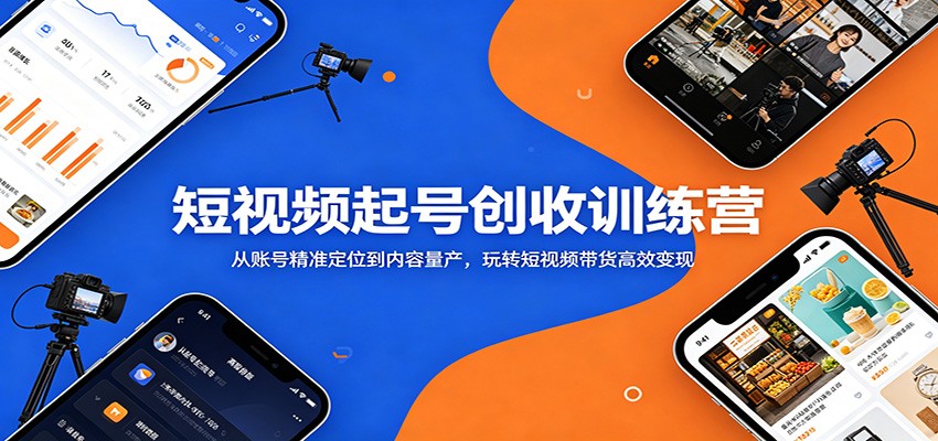 短视频起号创收训练营:从账号精准定位到内容量产,玩转短视频带货高效变现-皮皮网创