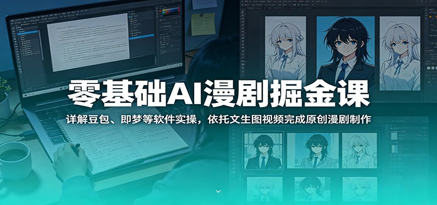 零基础AI漫剧掘金课：详解豆包、即梦等软件实操，依托文生图视频完成原创漫剧制作-皮皮网创