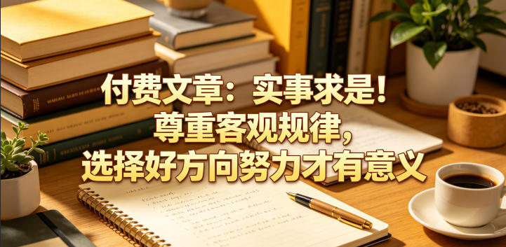 付费文章：实事求是！尊重客观规律，选择好方向努力才有意义-皮皮网创