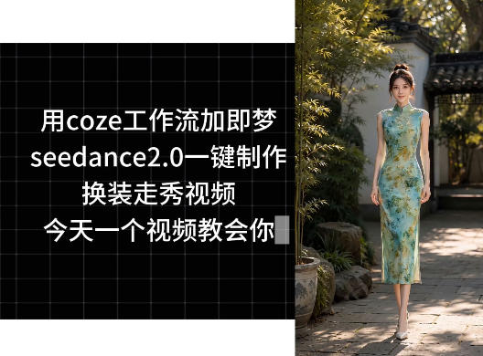 用coze工作流加即梦seedance2.0一键制作换装走秀视频，今天一个视频教会你-皮皮网创