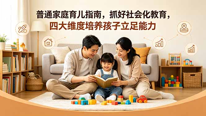 付费文章：普通家庭育儿指南，抓好社会化教育，四大维度培养孩子立足能力-皮皮网创