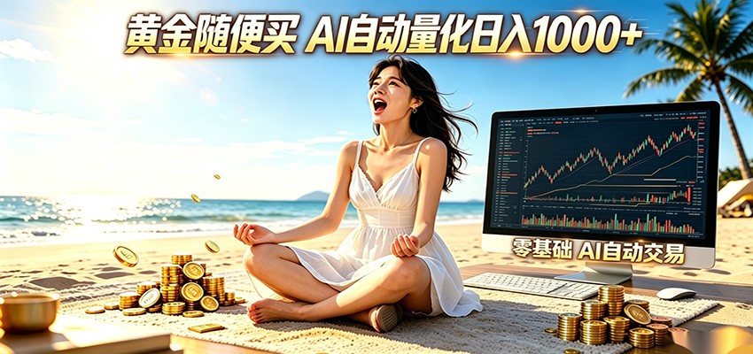 黄金随便买?AI自动外汇量化交易 在家当皇帝 日入1000+-皮皮网创